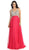 Eureka Fashion - 2727 Sleeveless Bejeweled V-neck Chiffon Dress In Pink