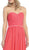 Eureka Fashion - 3100 Pleated Sweetheart Chiffon Matte Jersey Dress in Pink