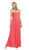 Eureka Fashion - 3100 Pleated Sweetheart Chiffon Matte Jersey Dress in Pink