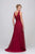 Eureka Fashion - 4711 Applique V-neck Chiffon A-line Dress In Red