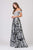 Eureka Fashion - 6333 Sequined Deep Off-Shoulder A-line Gown In Black and Silver
