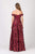Eureka Fashion - 6733 Sequined Deep Off-Shoulder Velvet A-line Dress In Red