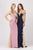 Eureka Fashion - 7006 Lace Embellished Off-Shoulder Mermaid Gown In Blue and Pink