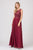Eureka Fashion - 7025 Embroidered Lace Chiffon A-line Dress In Red