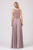 Eureka Fashion - 7025 Embroidered Lace Chiffon A-line Dress In Brown