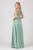 Eureka Fashion - 7025 Embroidered Lace Chiffon A-line Dress In Green