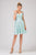 Eureka Fashion - 7622 Pleated Sweetheart Chiffon A-line Dress In Green