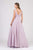 Eureka Fashion - 8332 Deep V-neck A-line Gown In Purple