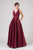Eureka Fashion - 9010 Sleeveless Beaded Embellished Satin A-Line Gown In Red