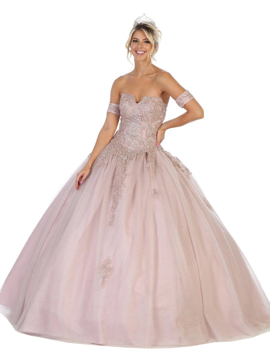 May Queen - LK129 Embellished Sweetheart Ballgown in Purple