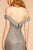 Elizabeth K - GL2562 Glitter Crepe Off-Shoulder Mermaid Dress In Silver