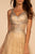 Elizabeth K - GL2618 Beaded Glittery A-Line Dress In Neutral