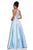 Sherri Hill - 52583 Sleeveless Halter Neck Taffeta A-line Dress In Blue