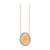 Orange Moonstone & Diamonds Necklace In 18K Yellow Gold