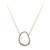 18K Yellow Gold Necklace With Emerald Slice & Diamond