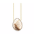 18K Yellow Gold Necklace With Peach Moonstone & Diamond