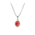 18K White Gold Pendant with Emerald & White Sapphire