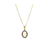18K White Gold Pendant with Emerald & White Sapphire