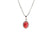 18K White Gold Pendant with Orange Sapphire White Sapphire
