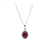 18K White Gold Pendant with Emerald & White Sapphire