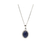 18K White Gold Pendant with Emerald & White Sapphire