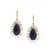 Tresor Collection - Blue Sapphire & White Topaz Earrings in 18k Yellow Gold
