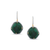 Tresor Collection - 18K Yellow Gold Earring With Emerald Slice & Diamond