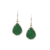 Black Spinel U/S & Diamond Earring in 18k Yellow Gold