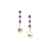 18 kt Yellow Gold Earring With Tanzanite, Pearl & Diamond