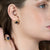 Tresor Collection - Blue Sapphire & White Sapphire Stud Earrings in 18k Yellow Gold