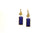 18K Yellow Gold Earring With Lapis and Champagne Diamond