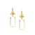 Tresor Collection - Gemstone and Raw Diamond Earring in 18K Gold