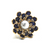 Tresor Collection - Blue Sapphire, White Sapphire and Pearl Flower Ring in 18k Yellow Gold
