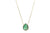 Emerald Unshape & Diamond Necklace in 18K Yellow Gold
