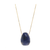 Black Spinel & Diamond Necklace In 18K Yellow Gold