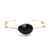 Tresor Collection - Unshaped Gemstone, White Sapphire & Diamond Bangle in 18k Black Spinel