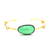 Tresor Collection - Unshaped Gemstone, White Sapphire & Diamond Bangle in 18k Crysophrase