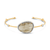 Tresor Collection - Unshaped Gemstone, White Sapphire & Diamond Bangle in 18k Labradorite