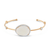 Tresor Collection - Unshaped Gemstone, White Sapphire & Diamond Bangle in 18k White Moonstone