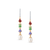Tresor Collection - Multicolor Tourmaline, Pearl & Diamond Earring in 18k Yellow Gold