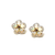 Tresor Collection - Ethiopian Opal, Ruby and Diamond Flower Stud Earrings in 18k YG