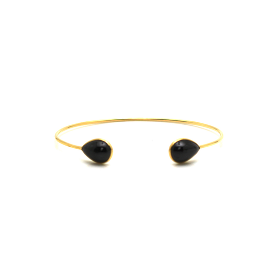 Blue Sapphire P/S Bangle In 18K Yellow Gold