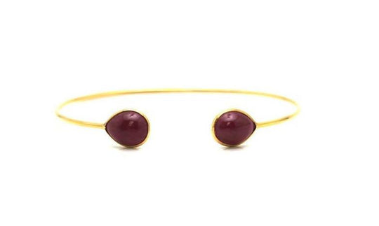 Ruby P/S Bangle In 18K Yellow Gold