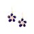 Tresor Collection - Blue Sapphire Pear Shaped & Diamond Earring in 18K Yellow Gold