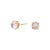 Tresor Collection - Blue Topaz Round Stud Earrings in 18K Yellow Gold