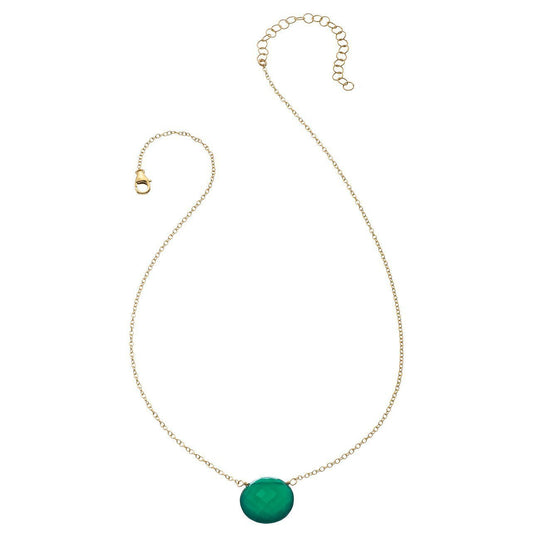 Heather Hawkins - Faceted Layering Coin Gemstone Necklace