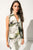 FLORA PALM Silk Drape Top | FLORA Top drapé palm en soie
