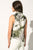  FLORA Top drapé palm en soie