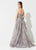 Ivonne D for Mon Cheri - 219D71 Embroidered Gown With Detachable Train In Gray
