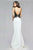Lace Appliqued Sweetheart Neoprene Evening Gown 7724